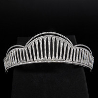 Vente en gros de accessoires pour cheveux en laiton de marque JR pour femmes couronne de ballet reine beauté diadème simple