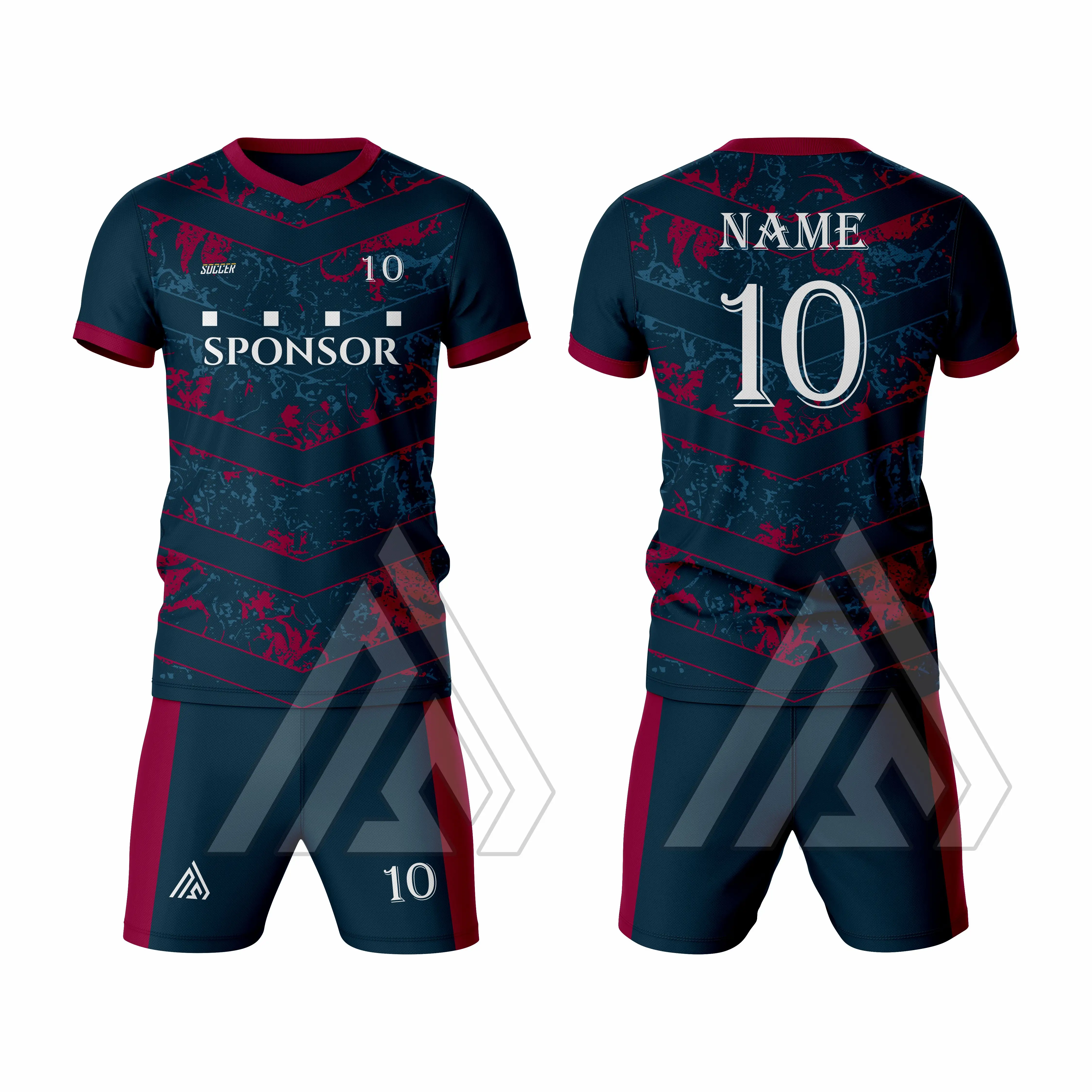 Maillot de football pour hommes personnalisé numérique Sublimation impression formation Football kit vêtements de sport Football uniforme hommes vêtements