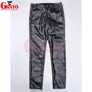 Pantalon en similicuir pour homme GRATO, coupe slim, design élégant à cinq poches, jambe droite classique, confortable et durable - Product Image 6
