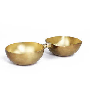 Cuencos dorados de acero inoxidable para servir nueces y ensaladeras, fruteros redondos para decoración del hogar, precio al por mayor - Product Image 1