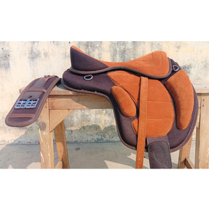 Silla de montar para caballo Freemax sin árbol de alta calidad, totalmente de gamuza, multiusos - Product Image 1