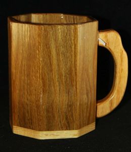 Taza de café de cerveza de madera de cerámica de color personalizado con taza de mango de madera taza de estilo único con mango de madera para Navidad - Product Image 5