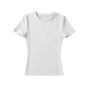 Proveedor directo B2B para minoristas, camisetas con cuello redondo y logotipo personalizado para mujer, camisetas transpirables de algodón 100% con cuello redondo - Product Image 5