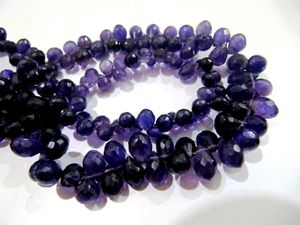 Paquete de 10 Cuentas de Amatista Africana Facetadas en Forma de Lágrima de Alta Calidad, 4x6-8x12mm, para la Creación de Joyas - TIENEZAS QUE ELEGIR - Product Image 4
