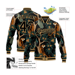 OEM Personnalisé Hommes Hiver 100% Laine Chenille Broderie Polaire Baseball Letterman Bomber Varsity Jacket Col Montant avec Capuche - Product Image 3