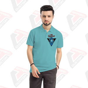 Premium Men's for Polo Shirt Cómodo y elegante Características ecológicas para el verano-Denim Batik Telas de pana Apliques - Product Image 6