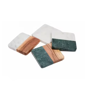 Dessous de verre en pierre Ensemble de sous-verres attrayants fabriqués à la main de la plus haute qualité pour le bureau à domicile et les restaurants Vente chaude - Product Image 5