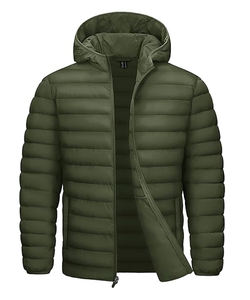 Blouson matelassé vintage pour homme, fermeture éclair à capuche, taille XS, broderie, service OEM - Product Image 5