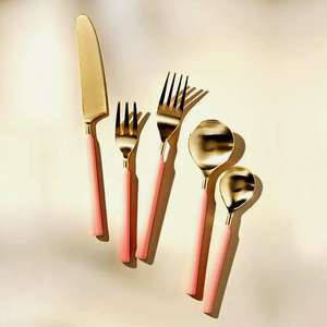 <b>Stainless</b> <b>Steel</b> <b>Cutlery</b> Set with Ceramic Handle-Eco-Friendly for Parties and Daily Meals - Product Image 6