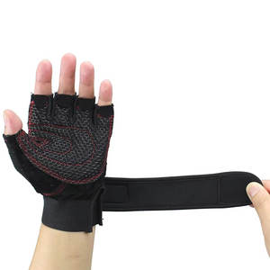 Unisex logotipo personalizado medio dedo entrenamiento Fitness guantes para gimnasio levantamiento de pesas deportes al aire libre ejercicio en casa ciclismo - Product Image 4