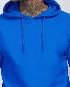 Sudaderas Casuales de Invierno para Hombre, Color Sólido, 100% Algodón, Forro Polar Impermeable, Corte Regular, con Bolsillos - Product Image 2