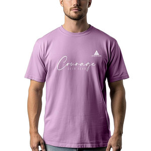T-shirts pour hommes à manches courtes, col rond, en tissu polaire, coupe classique, légers, respirants, écologiques, 100% coton, pour l'été - Product Image 1