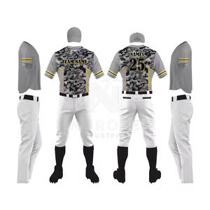 Nuevo Diseño de Uniformes de Béisbol Transpirables, Fabricante de Fábrica, Ropa de Práctica, 100% Poliéster - Product Image 1