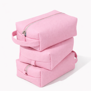 Nécessaire de toilette de luxe pour homme en cuir pleine fleur, grande capacité, portable, pour voyage, organiseur de sac de toilette, pochette zippée vide pour le lavage - Product Image 6