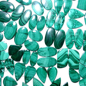 อัญมณี Malachite หลวมอัญมณี Malachite Cabochon อัญมณีหลวมสำหรับนักออกแบบเครื่องประดับ - Product Image 6