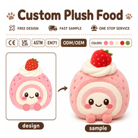Jouets en peluche longs personnalisables de qualité supérieure, adorables animaux en peluche en forme de pain, beignets, gaufres, croissants, cadeaux en coton PP super doux, certifiés CE