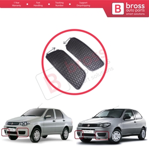 Grille de Pare-chocs Avant BSP1188 pour Feux Antibrouillard, Sans Trous, Gauche et Droite, pour Palio Siena MK1 178 2007-2016 Albea 2002-2012 51703144 - Product Image 5