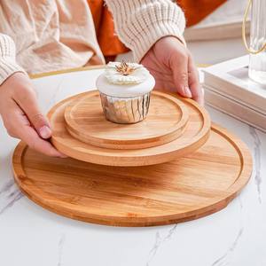 Plateau d'affichage de nourriture de buffet en bois de producteur supérieur meilleur prix plateaux de dessert en bambou pour le service d'hôtel - Product Image 5