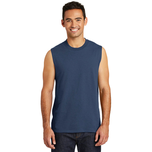 Camiseta sin mangas para correr ligera de secado rápido al por mayor, camiseta sin mangas para hombre de tela de algodón transpirable de buena calidad para gimnasio y ropa deportiva - Product Image 1