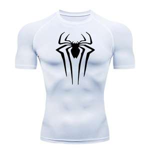 <b>Men</b> compression rash guard with lightweight fabric, flexible design for <b>swimming</b> and gym. - Product Image 3