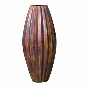Vase en métal nickelé design moderne fait à la main pour décorations de maison ou de mariage vase à fleurs de fête de noël - Product Image 2