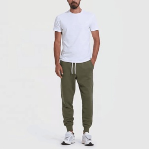 Pantalones Jogger de Moda al por Mayor, Tejido de Punto Suave con Cordón Largo, con Bolsillo, Básicos, Lisos, Casuales, de Algodón y Poliéster para Hombre - Product Image 4