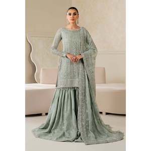 Elegant A-Line Mother of Bride Embroidered Chiffon <b>Dress</b> SF-4160 - Product Image 1