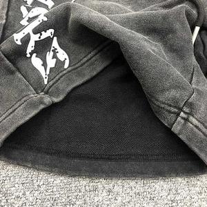 กางเกงขาสั้นผู้ชายวินเทจสลายฝ้าออกแดดกางเกงขาสั้นผ้าเกล็ดปลาผ้าเทอร์รี่ผ้าเฮฟวีเวต100% ดีไซน์สีพื้น - Product Image 6