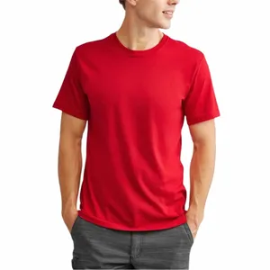 Stylish Printed T-Shirt for Men Casual Crew Neck Tee in Red New Design with 220 Grams Fabric Weight in South Africa