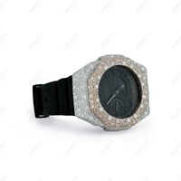 Jam Tangan G-Shock Bezel Berlian Besar Dua Warna, Mesin Quartz, Jam Tangan Fashion Mewah, Harga Terbaik Sepanjang Masa