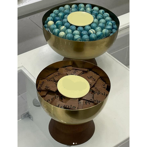 Cuenco para servir dulce de Metal con exhibición de Chocolate decorativo moderno, platos de Chocolate de Metal plateado de primera calidad a precio de fábrica - Product Image 5