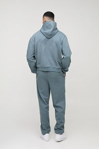 Survêtement pour homme en coton 100% poids lourd, fermeture éclair, 400 GSM, qualité supérieure, logo brodé personnalisé, design imprimé surdimensionné - Product Image 2