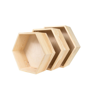Table basse décorative <span class=keywords><strong>en</strong></span> forme d'octogone Plateau <span class=keywords><strong>de</strong></span> ferme Plateau hexagonal <span class=keywords><strong>en</strong></span> <span class=keywords><strong>bois</strong></span> empilable Support d'assaisonnement pour cuisine, bougie - Product Image 3