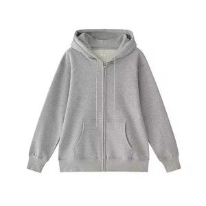 Men Casual Cotton <b>Zip</b> Up Hoodie Comfortable Daily Wear <b>Hooded</b> Custom Logo - Product Image 1