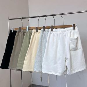 กางเกงขาสั้นผู้ชายผ้าฟลีซ100% ผ้าคอตตอนผ้าฟลีซผ้าเฟรนช์เทอร์รี่ปรับแต่งแสงแดดซีดไฮสตรีทวินเทจ - Product Image 2