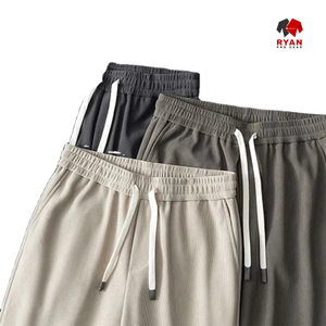 Pantalon de survêtement décontracté léger taille moyenne délavé à l'acide sport Fitness séchage rapide respirant écologique fermeture à cordon hommes - Product Image 3