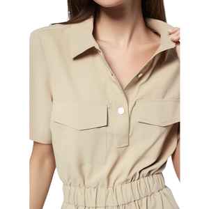 Women's Summer <b>Jumpsuit</b> Custom Design Streetwear Bodysuit Sustainable Materials Vietnam Manufacturer OEM ODM Washable Garment - Product Image 3