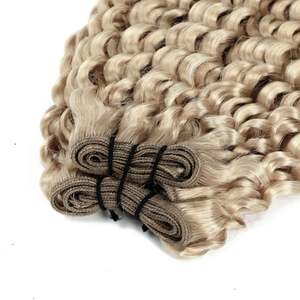 Virgin Remy European Human <b>Hair</b> Weft <b>Extensions</b> 3C #18A <b>Ash</b> <b>Blonde</b> Body Wave - Product Image 2