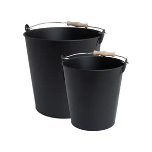 Mayorista Cubo de cubo de metal galvanizado con mango de madera para el hogar y el jardín Maceta de flores multiusos decorativa - Product Image 2