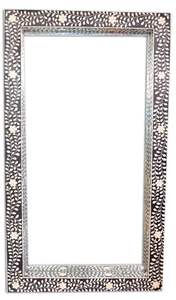 Marco de espejo con diseño moderno de incrustaciones de hueso de tendencia para pared de baño, pared del hogar, restaurantes, marco decorativo con incrustaciones de hueso - Product Image 5