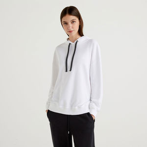 Pull athlétique classique pour femmes HoodiesLong sweat en coton haut meilleur prix coupe ample beaucoup de Styles décontractés XS imprimé à capuche - Product Image 1