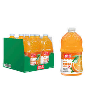 Zumo de naranja 100% puro, botella de 1.89L. Su marca ofrece zumo de fruta de alta calidad y servicios de marca privada. - Product Image 1