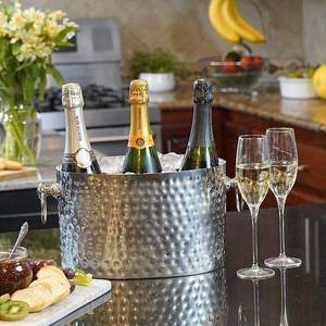 Cubo de vino de varios tamaños, enfriador de vino ligero con mango de reno, 2023 - Product Image 4