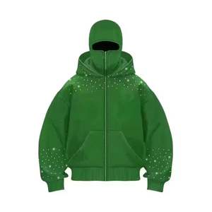 Sweat à capuche Ninja pour homme, lourd, 100% coton, pull à capuche surdimensionné, fermeture éclair, capuche Ninja intégrale pour garçons - Product Image 4