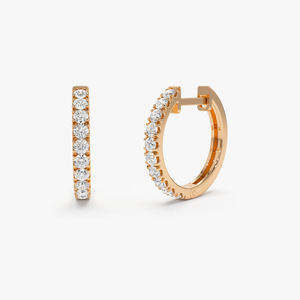Pendientes de Aro Elegantes de Oro Sólido de 14 Quilates 2026 con Diamante Natural de Corte Redondo de 0.60 Quilates, Opciones Multicolores, Certificados - Product Image 4