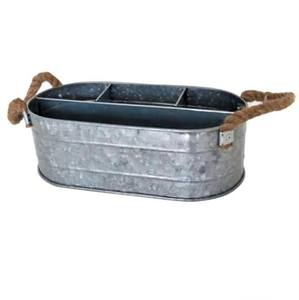 Support de rangement de cuisine en fer galvanisé à quatre sections, design minimaliste et écologique, pour baguettes/cuillères, à un seul niveau - Product Image 3