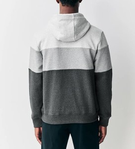 Nueva venta al por mayor de invierno hombres pulóver sudaderas con capucha de alta calidad de algodón personalizado de lana de talla grande canguro bolsillo bloque Color forrado - Product Image 2