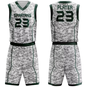 Offre Spéciale Ensembles de maillots de basket-ball de taille personnalisée 100% Polyester Respirant Short uniforme imprimé professionnel Fabricant direct - Product Image 3