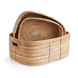 Offre Spéciale grand bambou rotin organisateur de stockage rond pliant décoration meubles panier pour vêtements prix de gros - Product Image 3