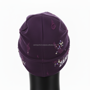 Qualité supérieure 280 GSM hommes bonnet épais coton Spandex tissu chaud Stretch Fit personnalisé broderie Logo jacquard bonnet casquette - Product Image 4